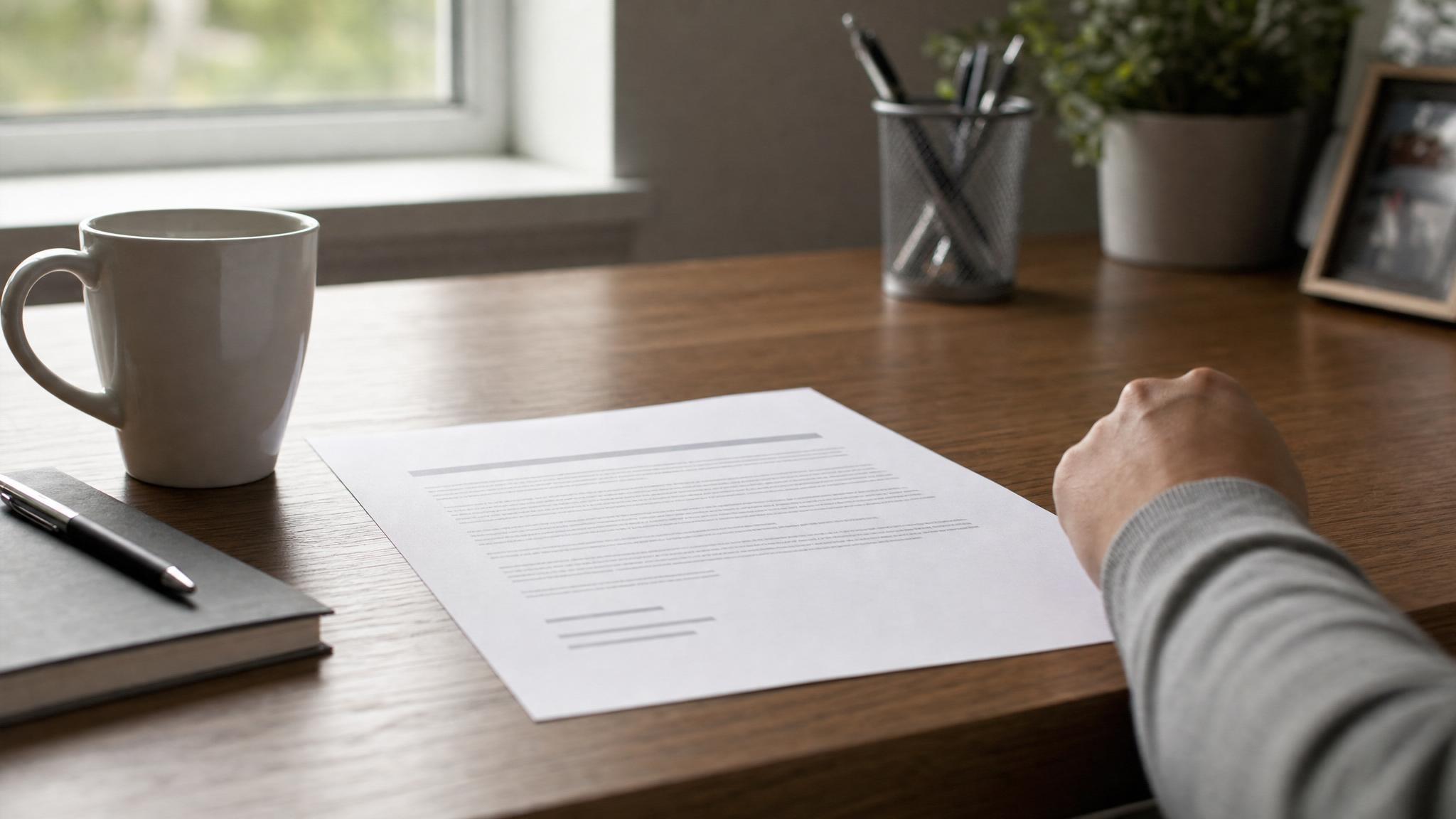Printed denial letter on a desk representing a California workers comp claim denial